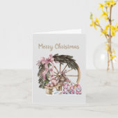 Carte Pain d'épices vintage et roue de Wagon (Fleur jaune)