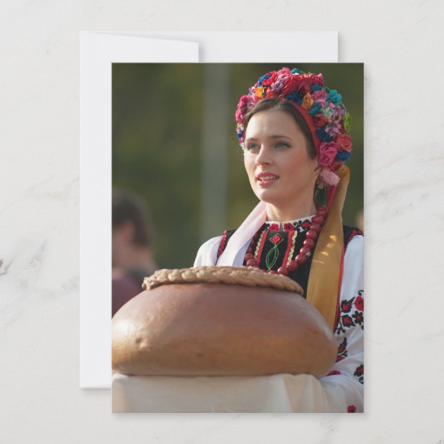Carte Pain et sel pour femme ukrainienne (Devant)