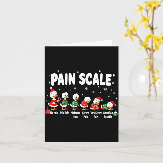 Carte Pain Scale Cute Duck Christmas Nurse Triage Pain E (Fleur jaune)