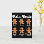 Carte Pain Scale Funny Gingerbread Christmas Nurse Pain  (Fleur jaune)