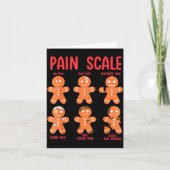 Carte Pain Scale Gingerbread Man Funny Nurse Christmas I (Devant)