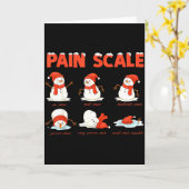 Carte Pain Scale Snowman Funny Nurse Christmas Icu Nurse (Fleur jaune)