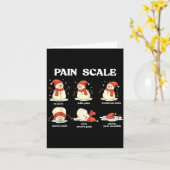 Carte Pain Scale Snowman Nurse Christmas Xmas Snow Pajam (Fleur jaune)