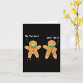 Carte Pains aux Pieds de Pain d'Épice Sarcasme Fun Noël (Fleur jaune)