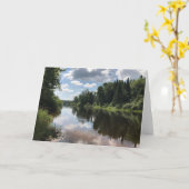 Carte Paint River Michigan Blank Greeting Card (Fleur jaune)