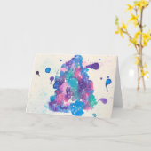Carte Paint Splash Tree (Fleur jaune)