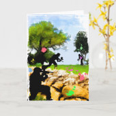 Carte Paintball au printemps (Fleur jaune)