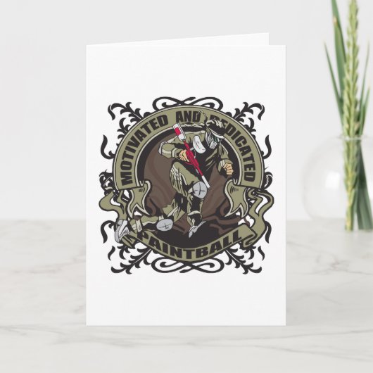 Carte Paintball motivé (Devant)