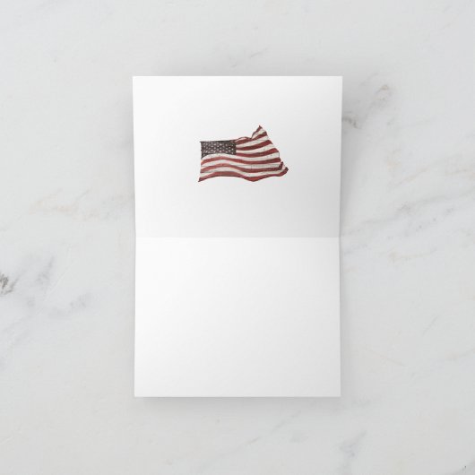 Carte Painted American Flag on Rustic Wood Texture (Intérieur)