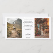 Carte Painted Red Ribbon Long Landscape Holiday Photo (Dos)