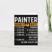 Carte Painter Hourly Rate Funny Painter (Devant)