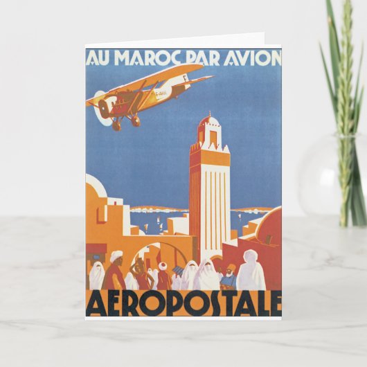 Carte Pair Avion de Maroc d'Au (Devant)