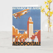 Carte Pair Avion de Maroc d'Au (Fleur jaune)