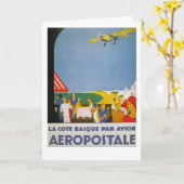 Carte Pair Basque Avion de Cote de La (Fleur jaune)