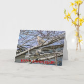 Carte Paire De Dove Entre Les Branches, BON ANNIVERSAIRE (Fleur jaune)