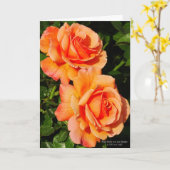 Carte Paire De Fleur D'Rose Orange (Fleur jaune)