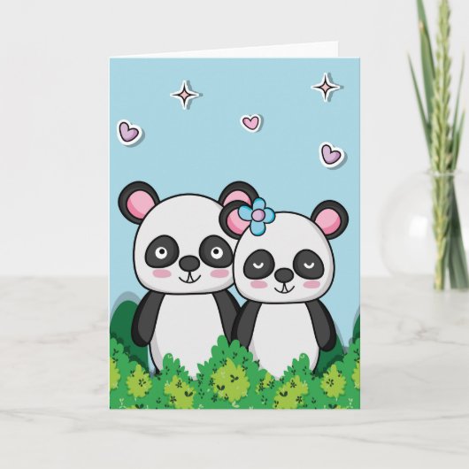 Carte Paire de pandas (Devant)