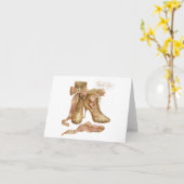 Carte Paire de talons victorien stylisé (Fleur jaune)