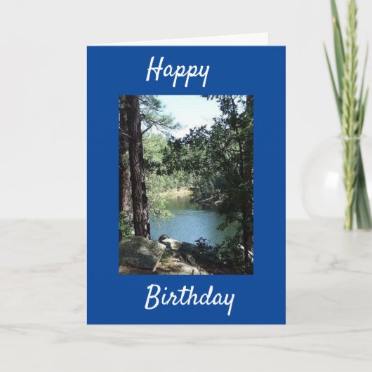 CARTE PAISIBLE ET BEAU SOUHAIT D'ANNIVERSAIRE (Devant)