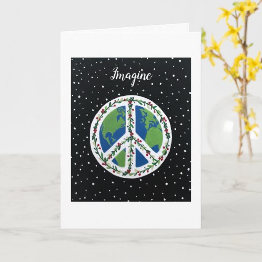 Carte Paix (Fleur jaune)