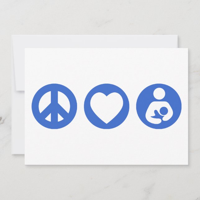 Carte Paix Amour Allaitement (Devant)