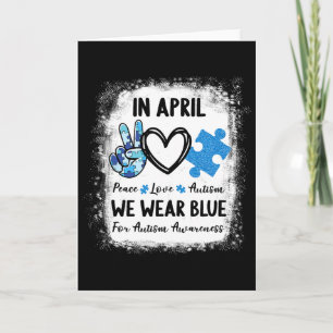 Carte Paix Amour Autisme En Avril Nous Portons Du Bleu P