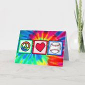 Carte Paix, Amour, Baseball (Devant)
