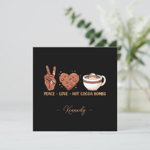 Carte Paix, Amour, Bombes De Coca Chaud - Vacances D'Hiv