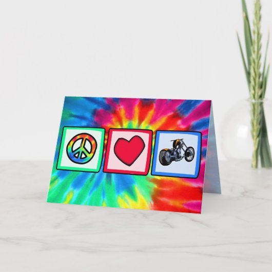 Carte Paix, Amour, Choppers (Devant)