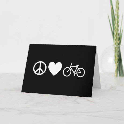 Carte Paix Amour et Bicyclettes (Devant)