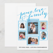 Carte Paix, amour et famille (Devant / Derrière)