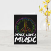 Carte Paix Amour Et Musique Paix (Fleur jaune)