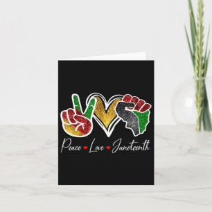 Carte Paix Amour Juneteenth Fierté Noire Liberté 4 Juill