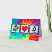 Carte Paix, Amour, Microscopes (Devant)