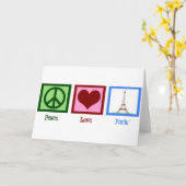 Carte Paix Amour Paris (Fleur jaune)
