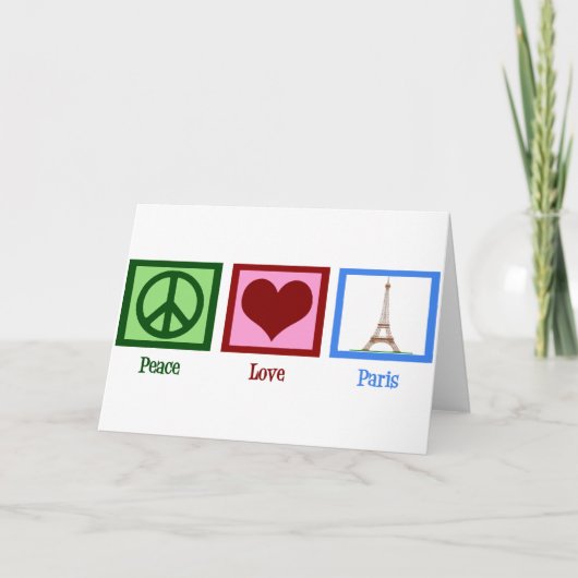 Carte Paix Amour Paris (Devant)