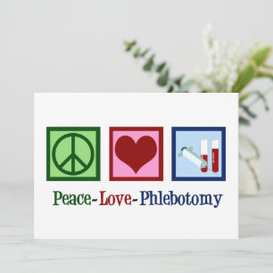 Carte Paix Amour Phlébotomie Mignonne Phlébotomiste