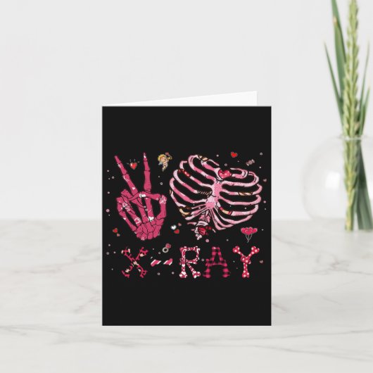 Carte Paix Amour Radiographie Saint-Valentin  (Devant)
