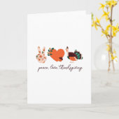 Carte Paix Amour Remerciement Dinde Cadeau (Fleur jaune)