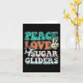 Carte Paix Amour Sugar Gliders  (Fleur jaune)