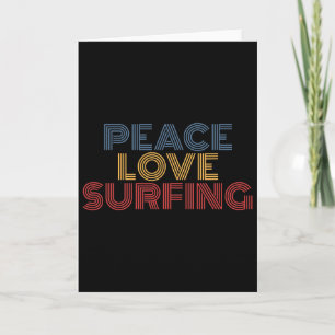 Carte Paix Amour Surfing