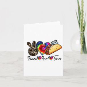 Carte Paix Amour Tacos Cinco De Mayo Amateurs de Nourrit