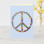 Carte Paix Amoureux des chiens (Fleur jaune)