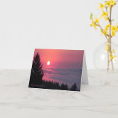 Carte Paix au coucher du soleil... (Fleur jaune)