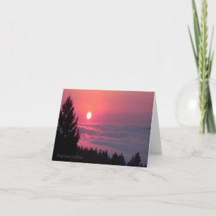 Carte Paix au coucher du soleil....