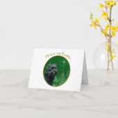Carte Paix d'Affenpinscher (Fleur jaune)