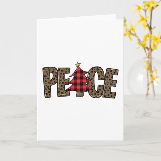 Carte paix de noël (Fleur jaune)