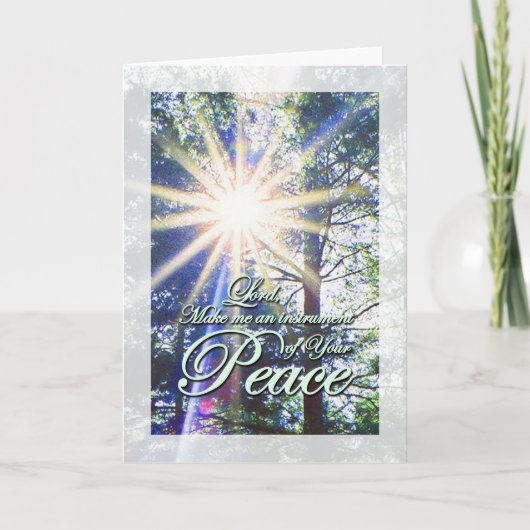 Carte Paix de prière de Saint François (Devant)