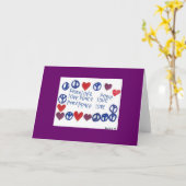 Carte Paix et amour (Fleur jaune)