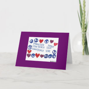 Carte Paix et amour